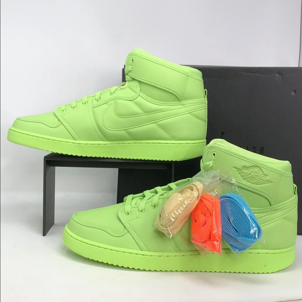 Nike Air Jordan 1 Retro AJKO Billie Eilish Key Lime Green Sneakers - Size 14